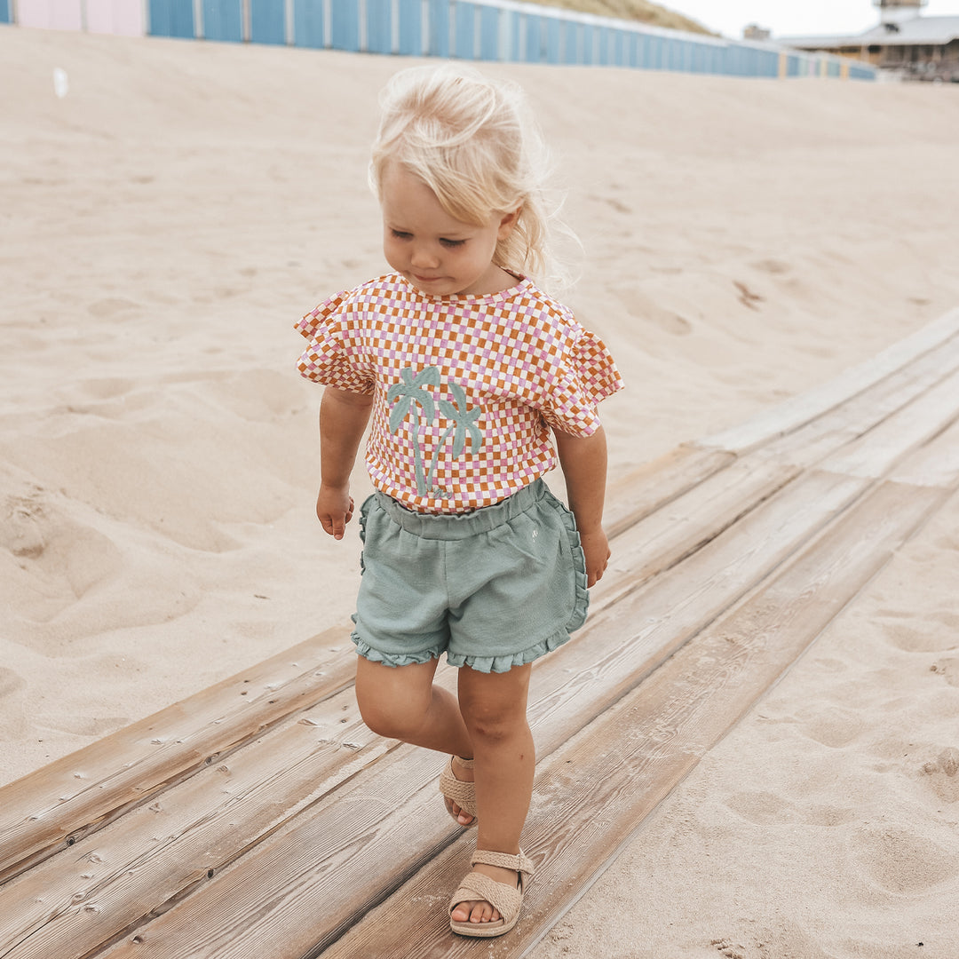 Your Wishes Textured Jersey Ruffle Shorts - Meisjes Short 4