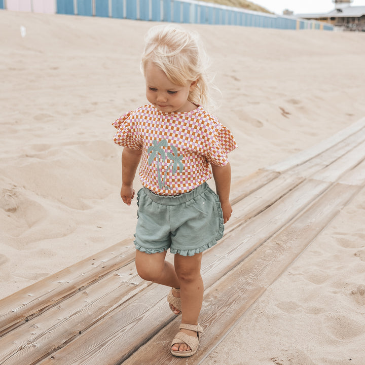Your Wishes Textured Jersey Ruffle Shorts - Meisjes Short 4