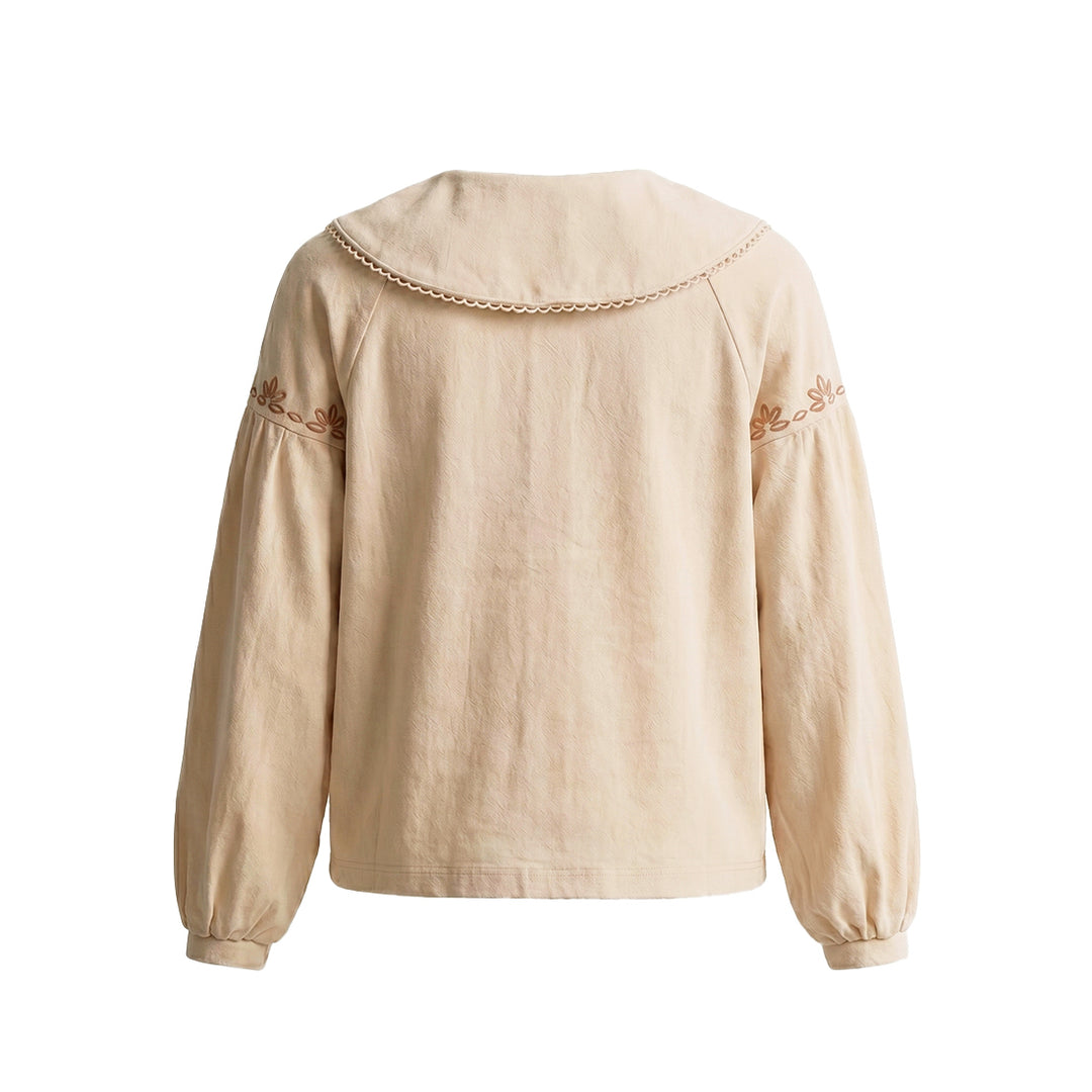 Your Wishes Twill Woven Collar Blouse - Meisjes Shirt - Ecru 3