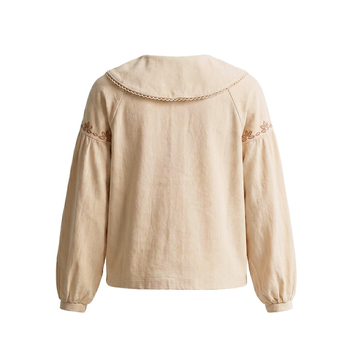 Your Wishes Twill Woven Collar Blouse - Meisjes Shirt - Ecru 3