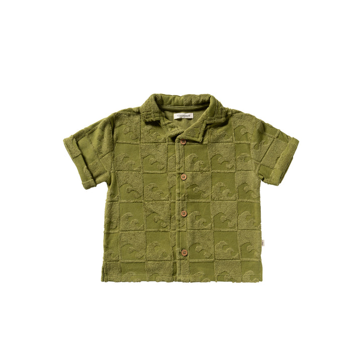 Your Wishes Wave Loose Shirt - Jongens Shirt - Groen 1