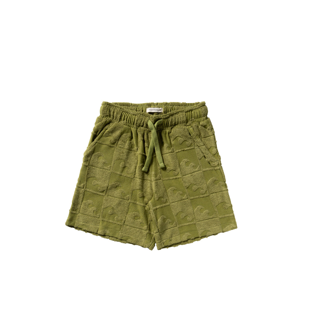 Your Wishes Wave Relaxed Shorts - Jongens Korte Broek Groen 1