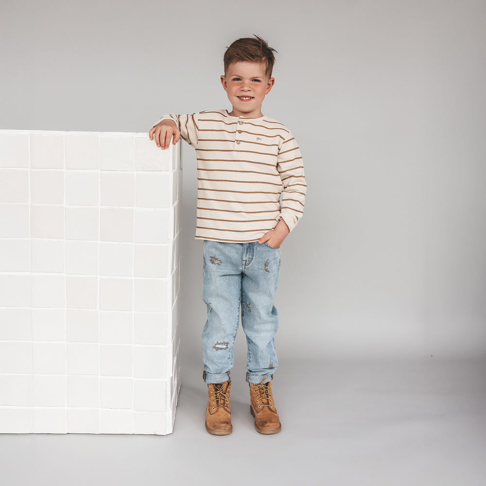 Your Denim Tapered Embro Jeans - Jongens Broek - Blauw 2