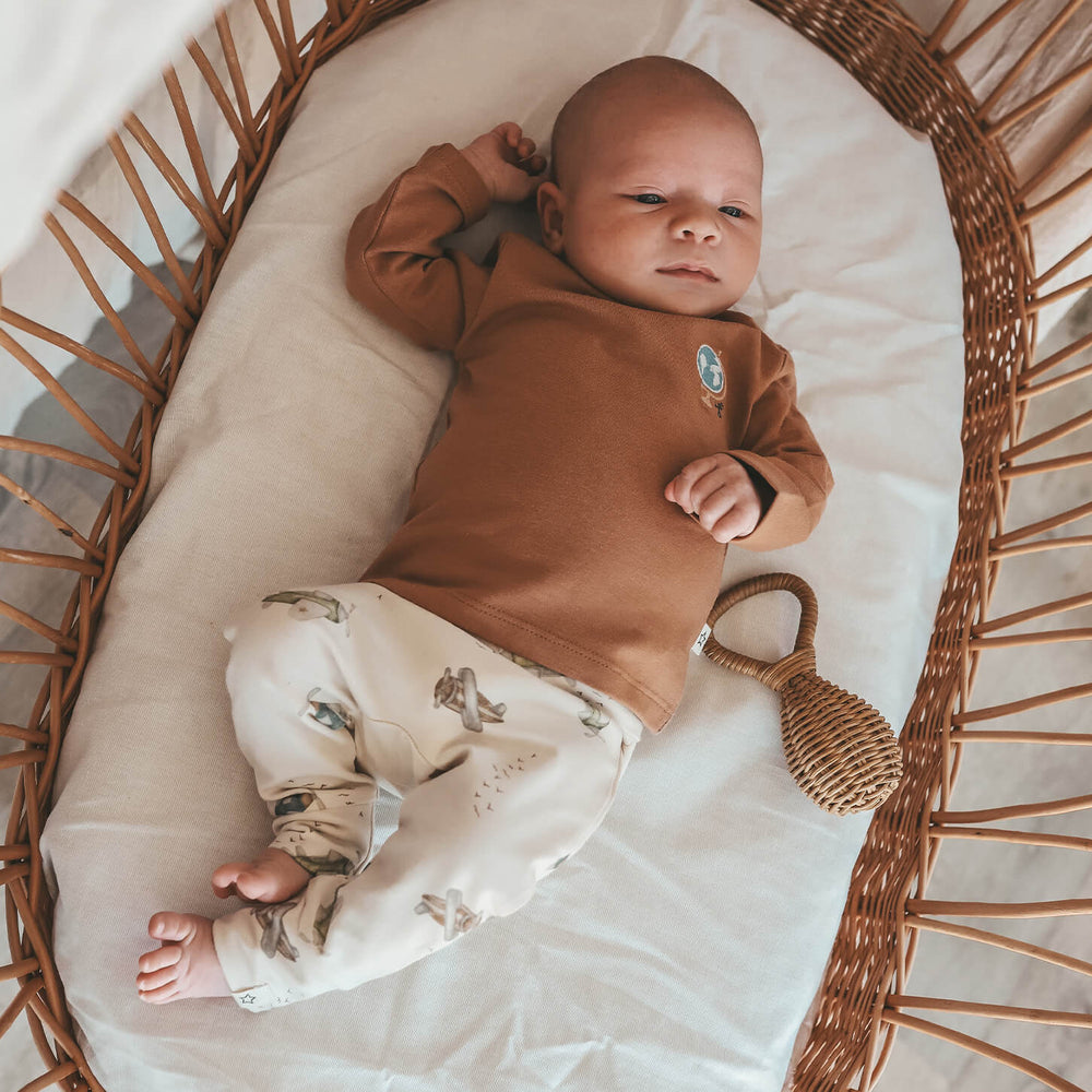 Your Wishes Avion Fitted Pants - Newborn Broekje - Ecru 2