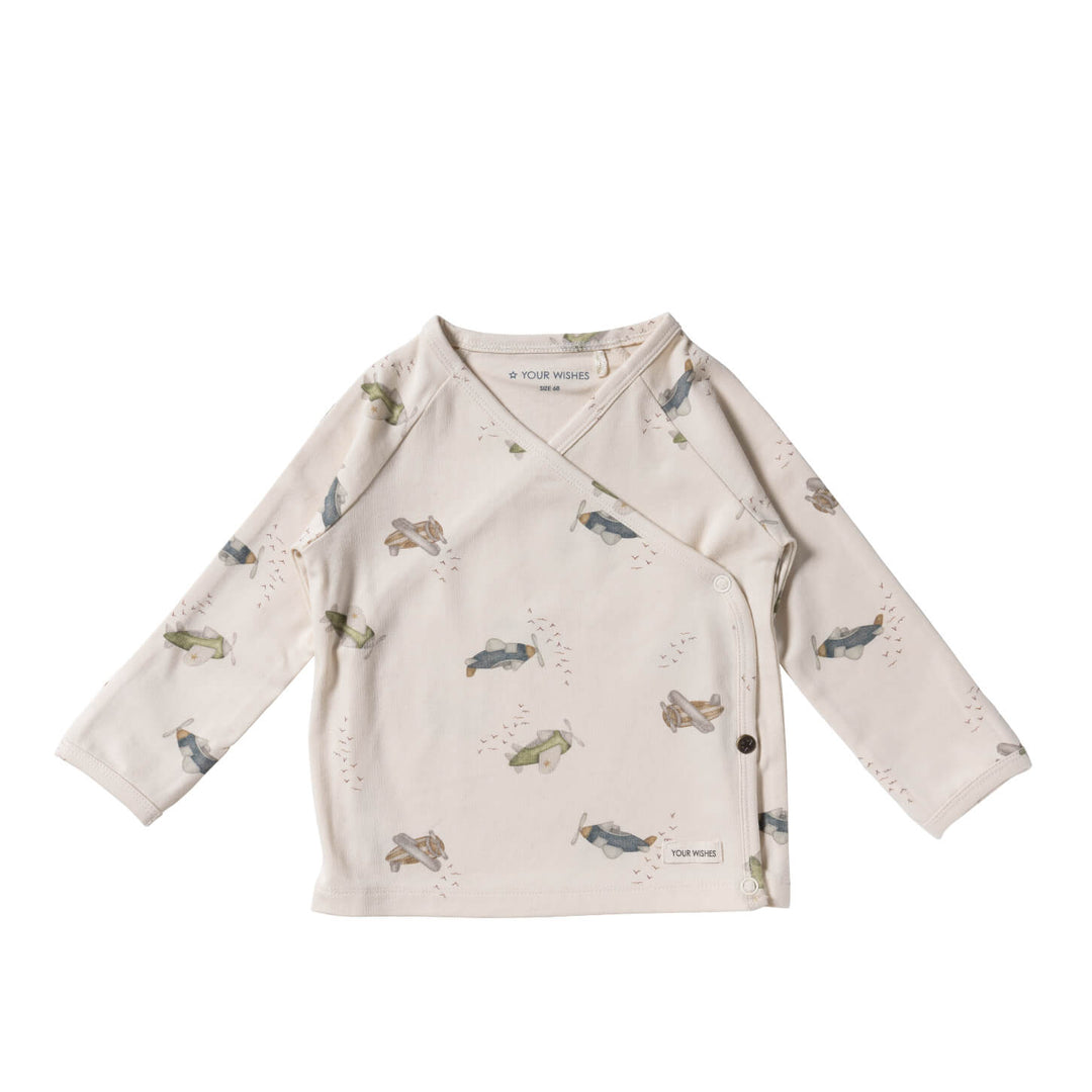 Your Wishes Avion Wrap Cardigan - Newborn Jongens Shirt Ecru 1