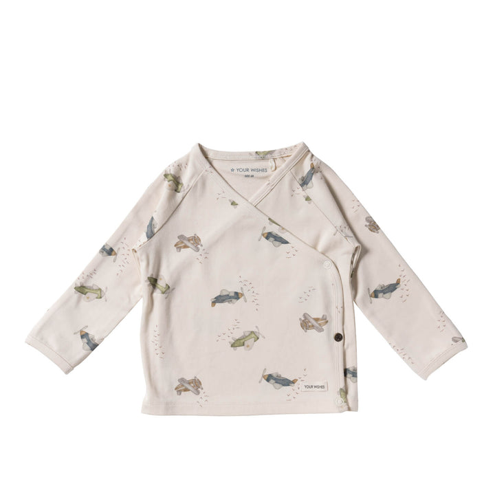 Your Wishes Avion Wrap Cardigan - Newborn Jongens Shirt Ecru 1