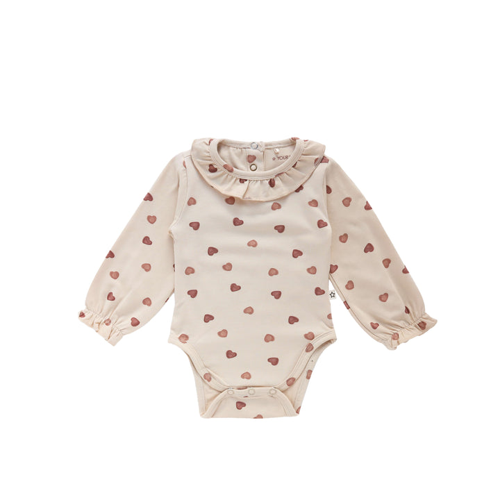 Your Wishes Candy Fitted Romper - Newborn Romper - Ecru 1