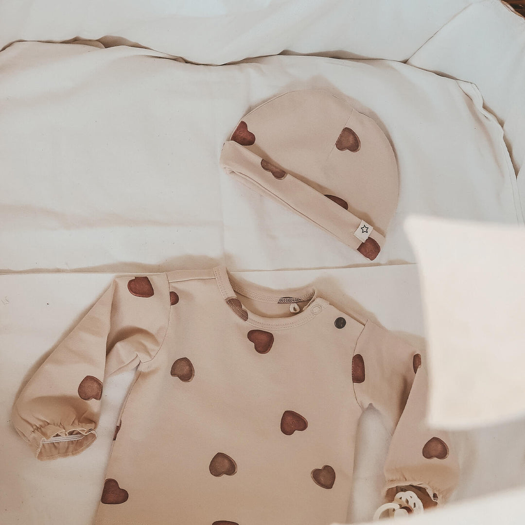 Your Wishes Candy Newborn Hat - Newborn Meisjes Mutsje Ecru 2