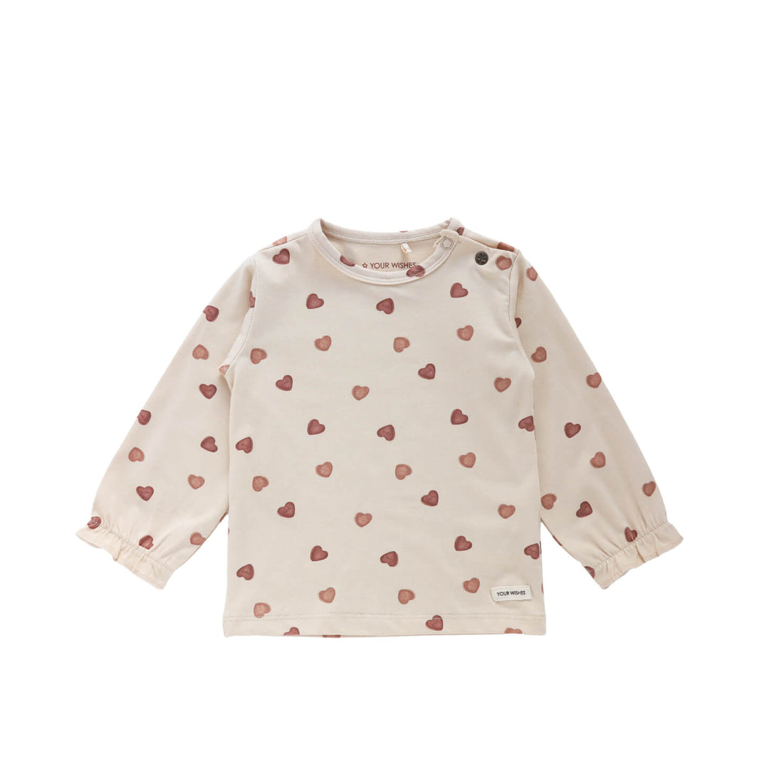 Your Wishes Candy Romance Longsleeve - Newborn Shirt - Ecru 1