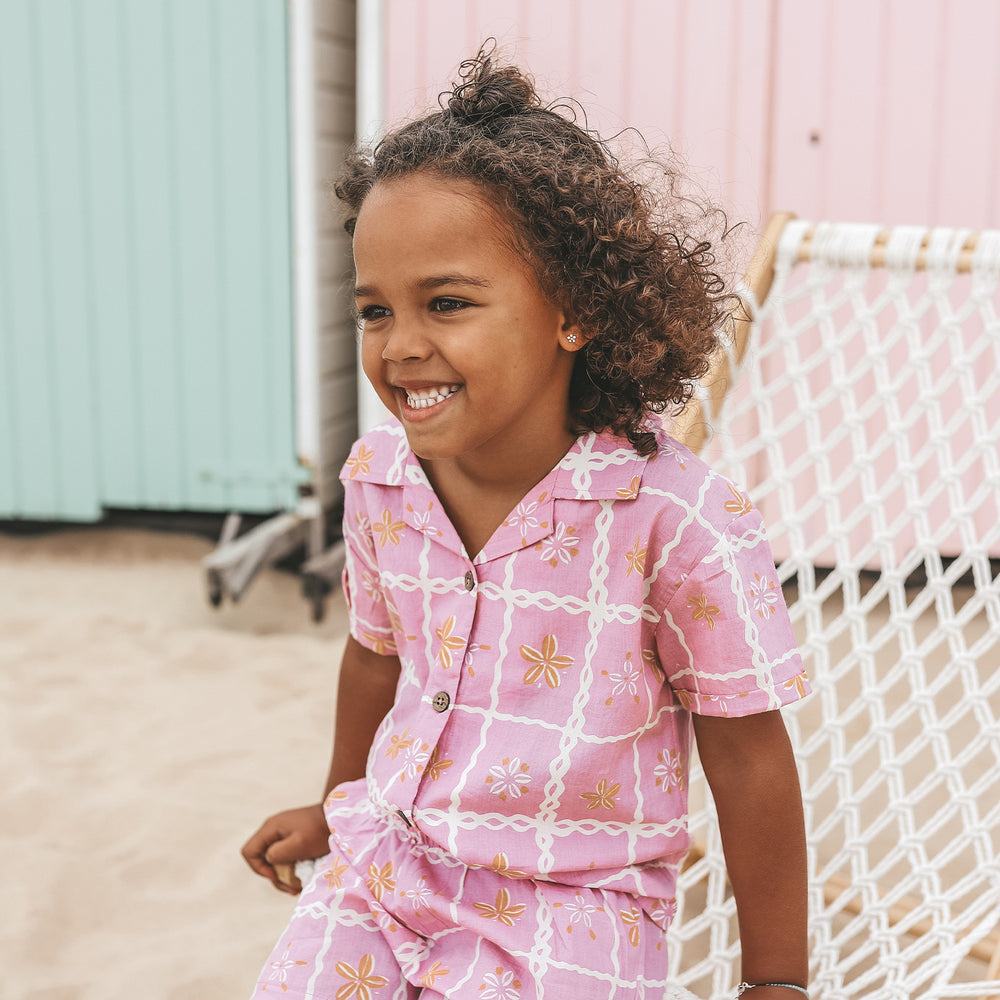 Your Wishes Cowrie Shell Shirt- Meisjes Top - Paars 2