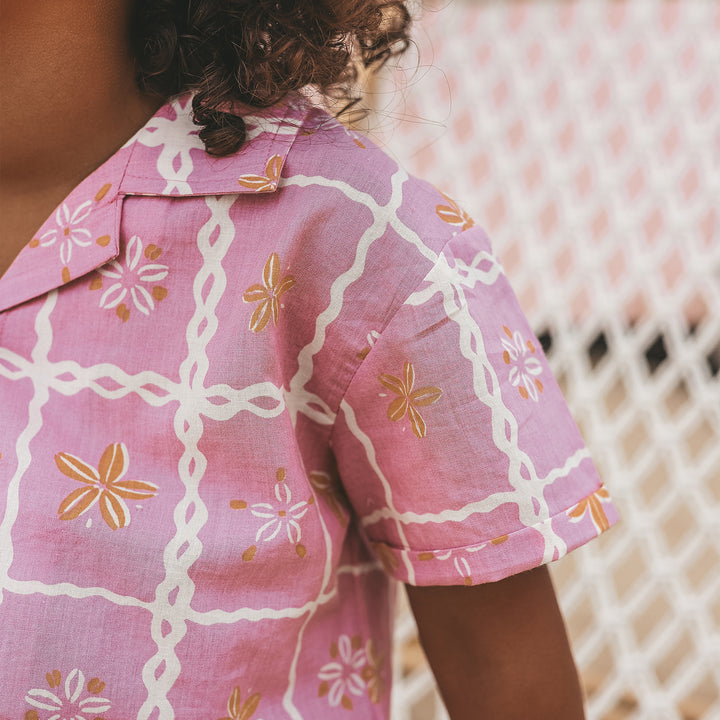 Your Wishes Cowrie Shell Shirt- Meisjes Top - Paars 3