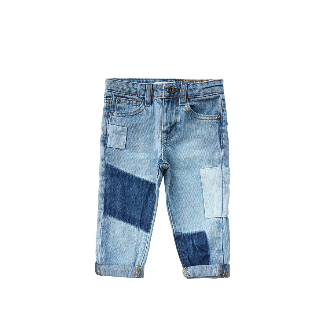 Your Wishes Denim Patchwork Jeans - Jongens Jeans - Blauw 1