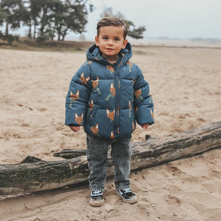 Your Wishes Fox Puffer Coat - Jongens Winterjas - Blauw 2