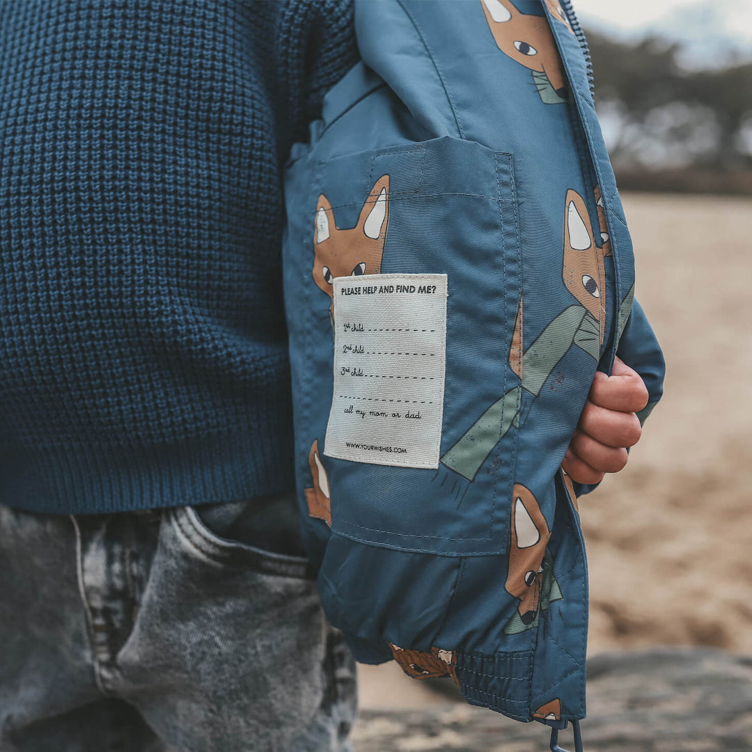 Your Wishes Fox Puffer Coat - Jongens Winterjas - Blauw 4