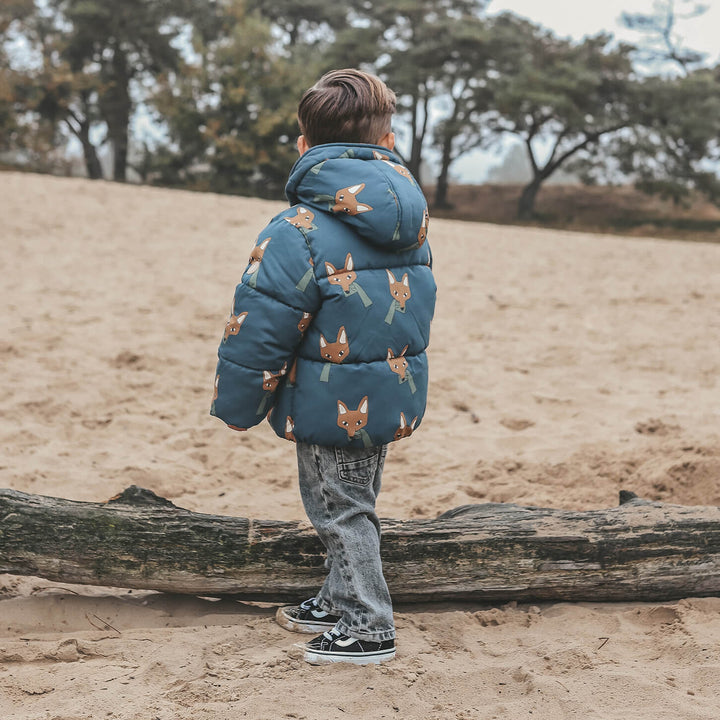 Your Wishes Fox Puffer Coat - Jongens Winterjas - Blauw 6