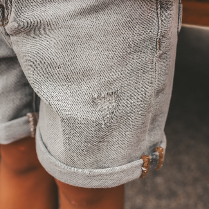 Your Wishes Grey Denim Regular Shorts - Jongens Shorts 3