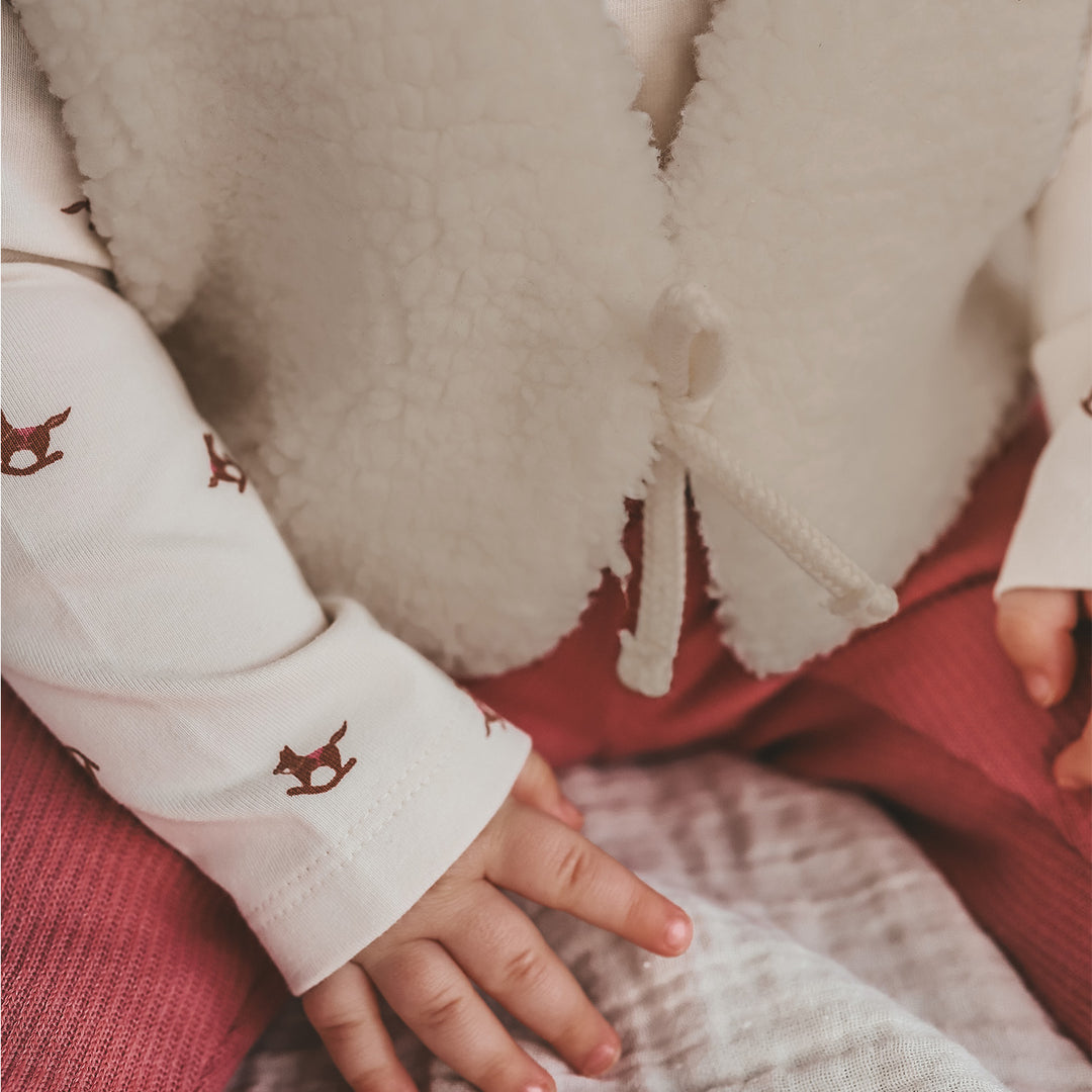 Your Wishes Horse Wrap Cardigan - Newborn Meisjes Shirt Ecru 3