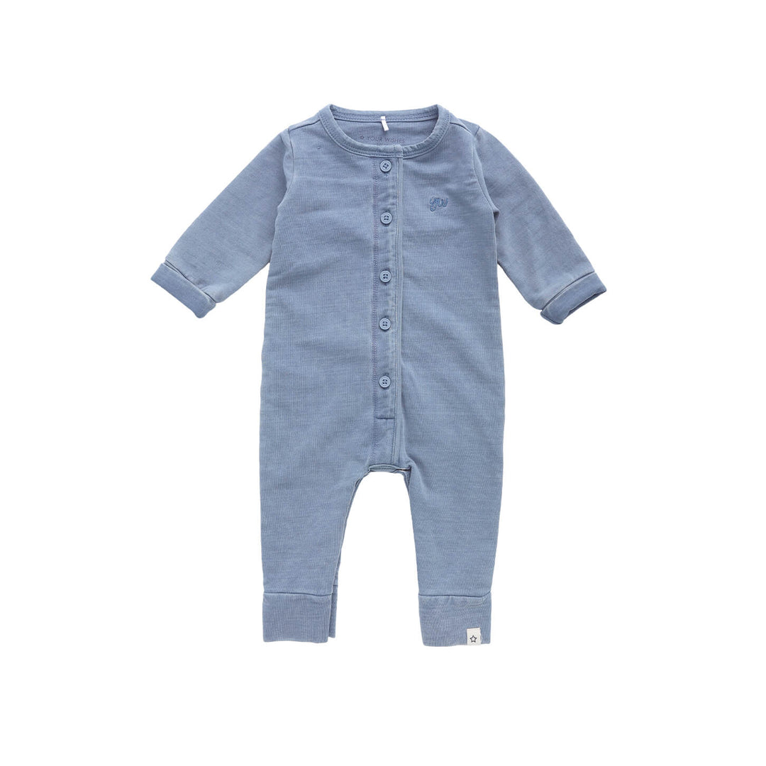 Your Wishes Knitted Denim Onesie - Boxpakje - Blauw 1