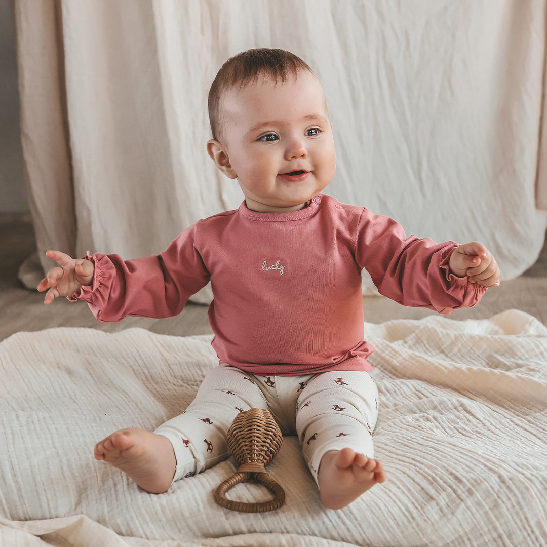 Your Wishes Lucky Romance Longsleeve - Newborn Shirt - Roze 2