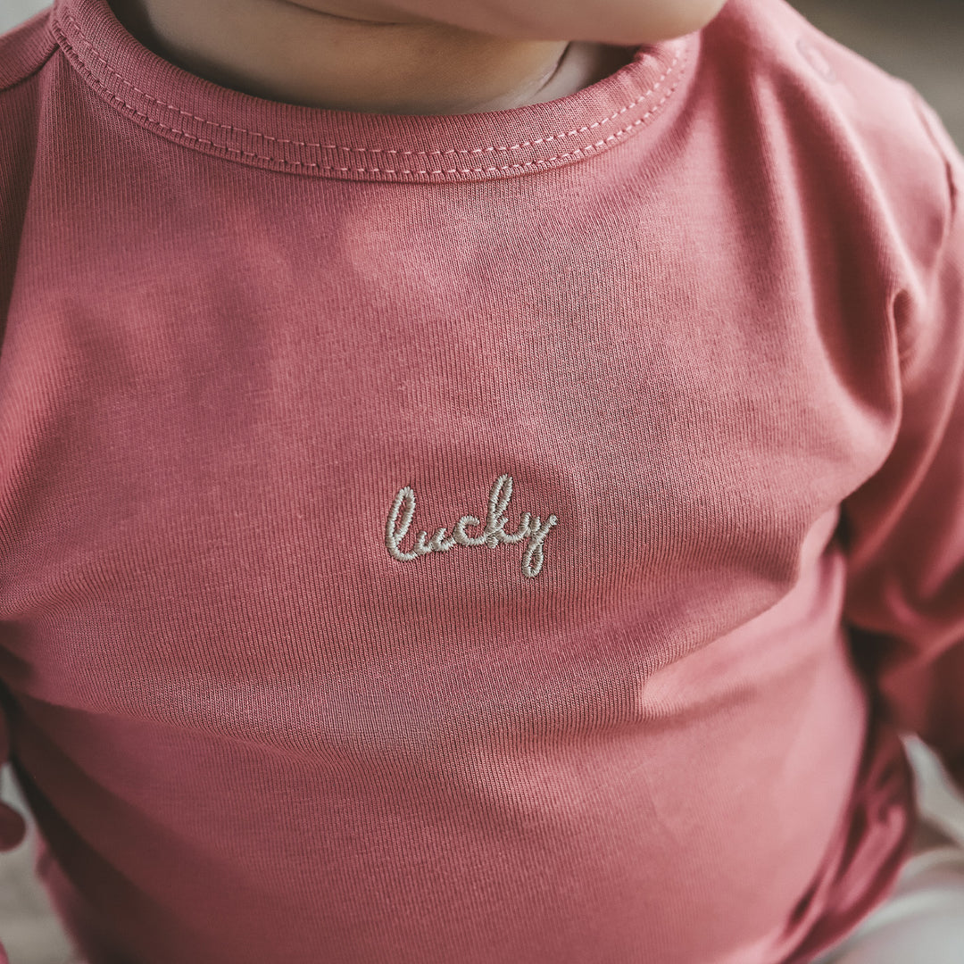 Your Wishes Lucky Romance Longsleeve - Newborn Shirt - Roze 3