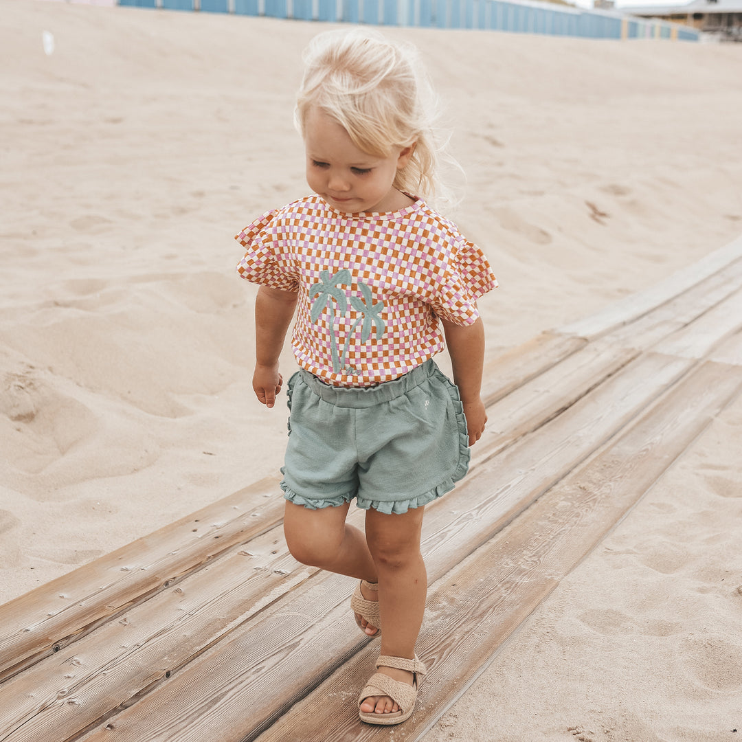 Your Wishes Mini Check Ruffle Shirt - Meisjes Top 2