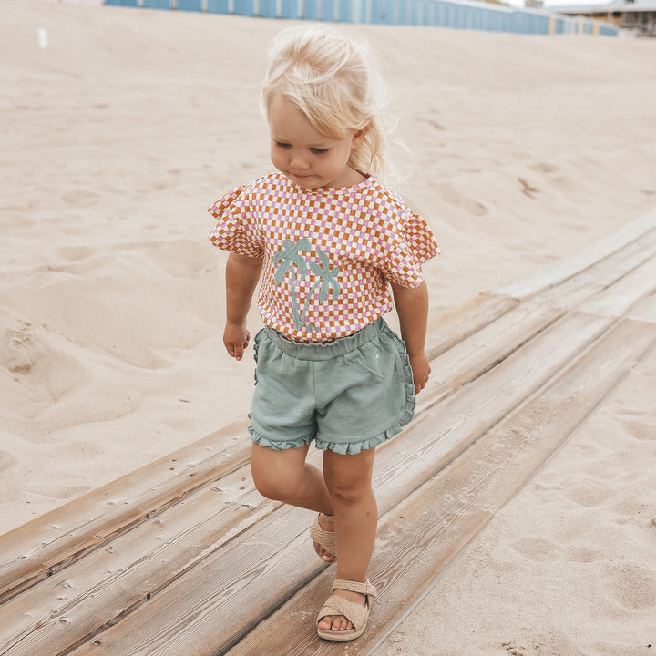 Your Wishes Mini Check Ruffle Shirt - Meisjes Top 2