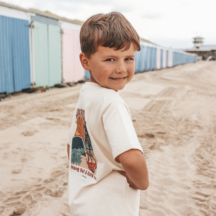 Your Wishes Ocean BLVD Oversized Tee - Jongens Shirt - Ecru 6