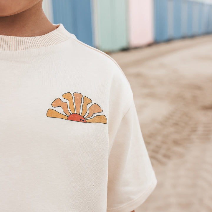 Your Wishes Ocean BLVD Oversized Tee - Jongens Shirt - Ecru 7