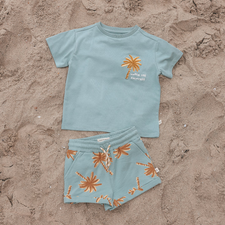 Your Wishes Palms Relaxed Shorts - Jongens Shorts - Blauw 3