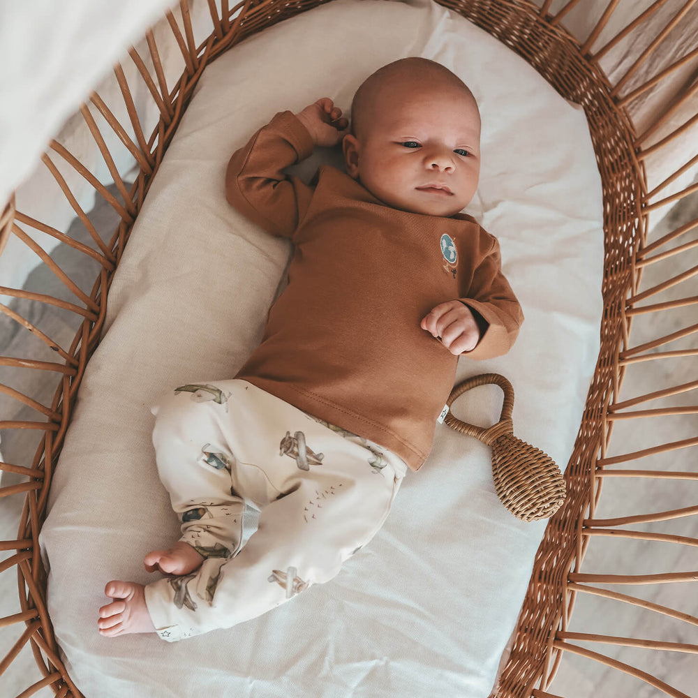 Your Wishes Solid Fitted Longsleeve Indian Tan Baby Shirt 2