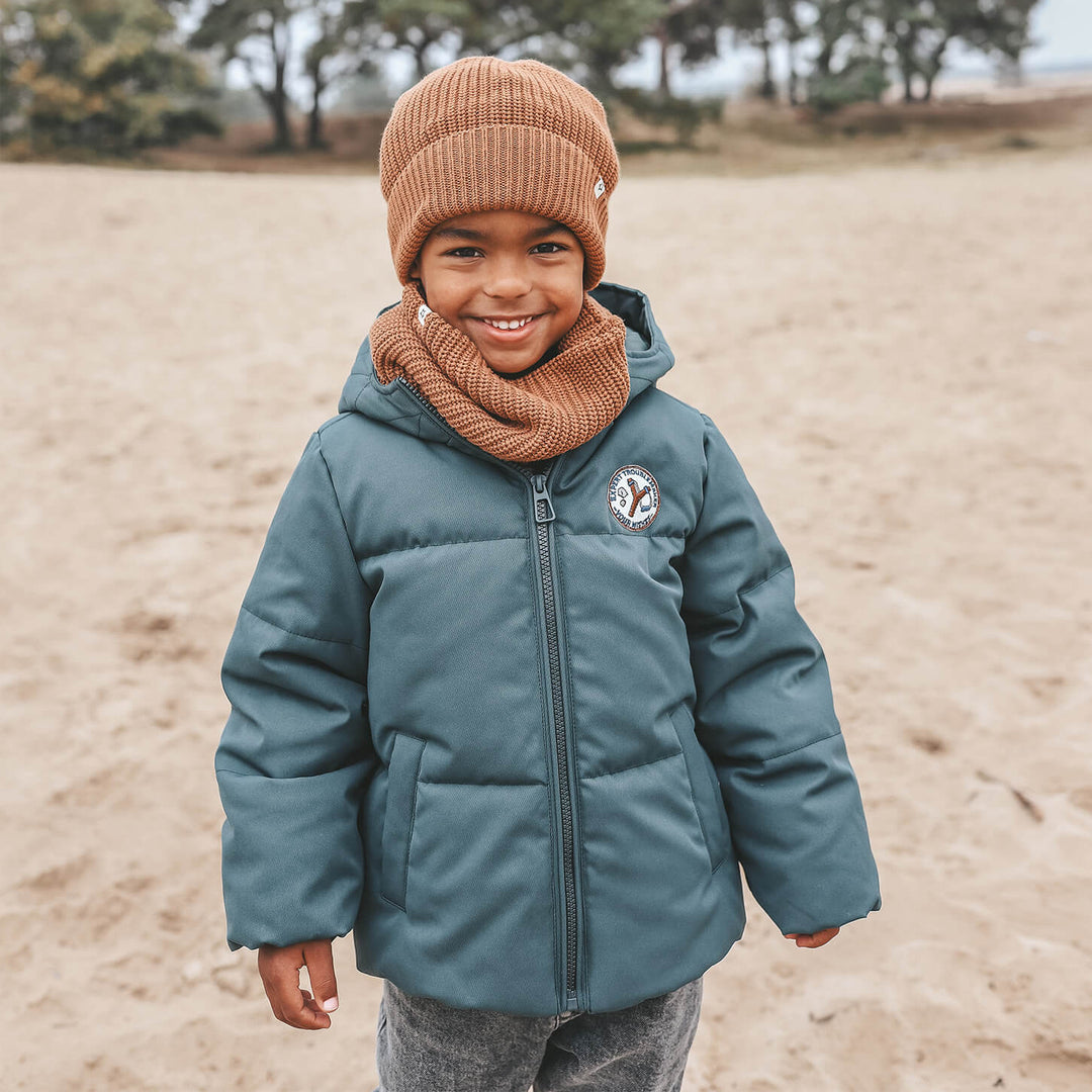 Your Wishes Solid Puffer Coat - Jongens Winterjas - Blauw 2