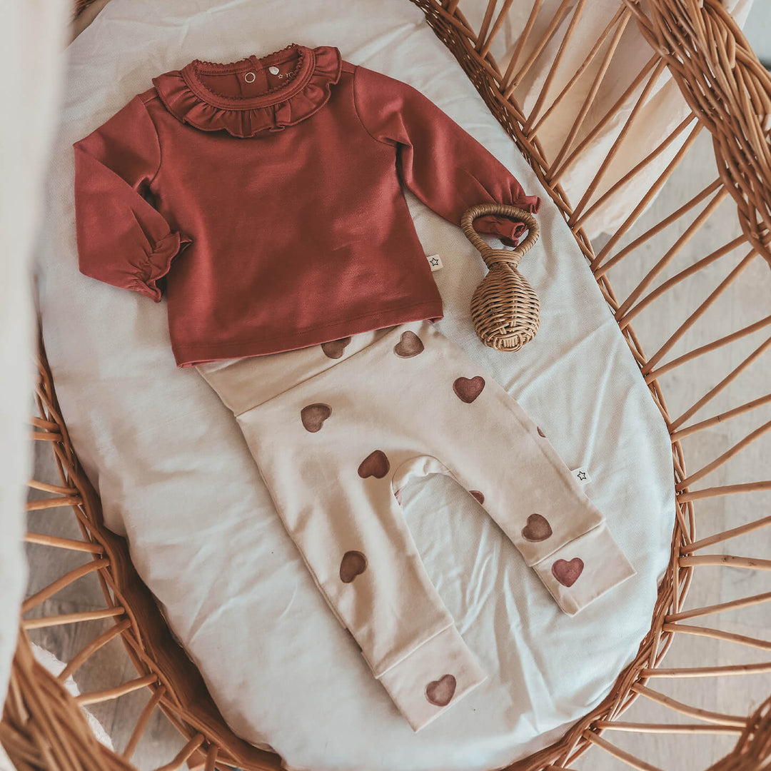 Your Wishes Solid Ruffle Longsleeve - Newborn Shirt - Roze 4