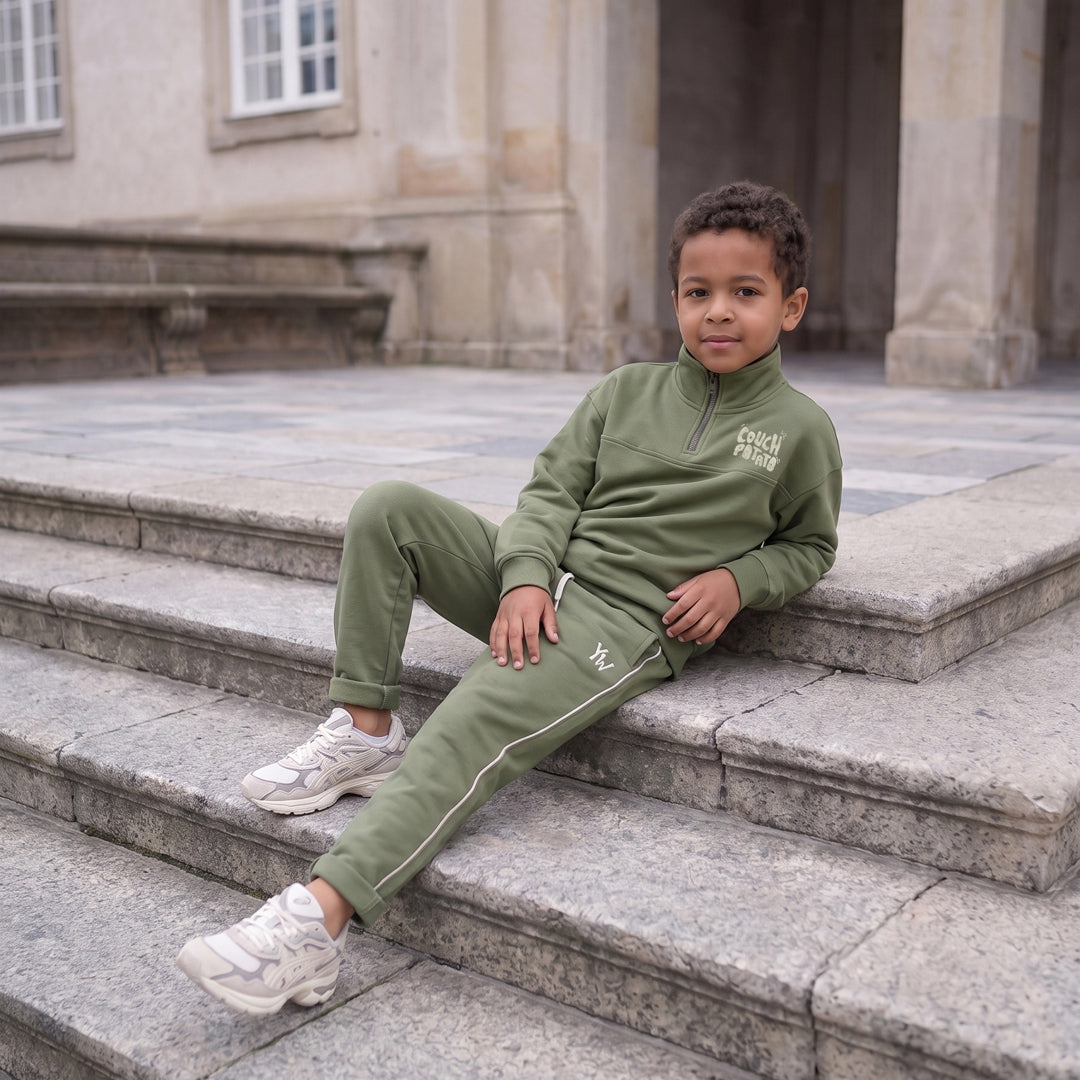Your Wishes Solid Wide Jogger Olivine - Jongensbroek 4