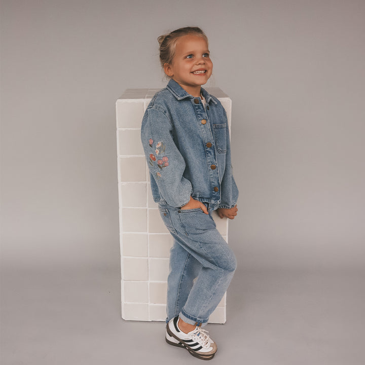 Your Wishes Stretch Denim Baggy Jeans - Meisjes Jeans Blauw 5