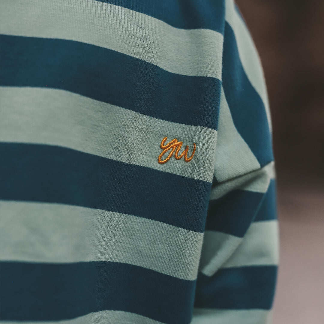 Your Wishes Stripe French Knit Sweater Corsair - Kindertrui 3