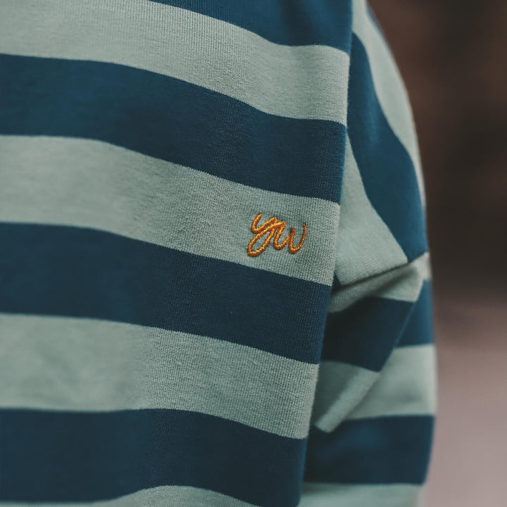 Your Wishes Stripe French Knit Sweater Corsair - Kindertrui 3