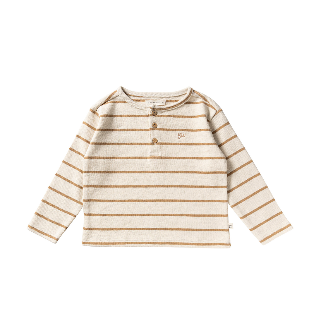 Your Wishes Stripe Terry Relaxed Granddad Longsleeve 1