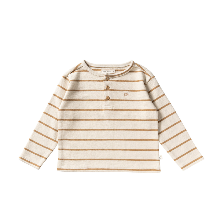 Your Wishes Stripe Terry Relaxed Granddad Longsleeve 1