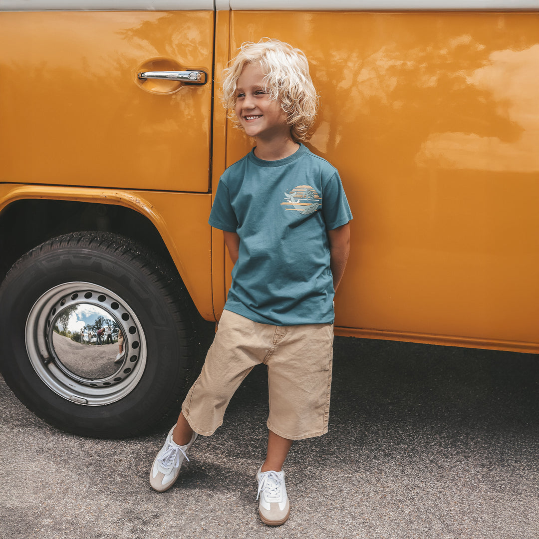 Your Wishes Whale Relaxed Tee - Jongens Shirt - Petrol 2