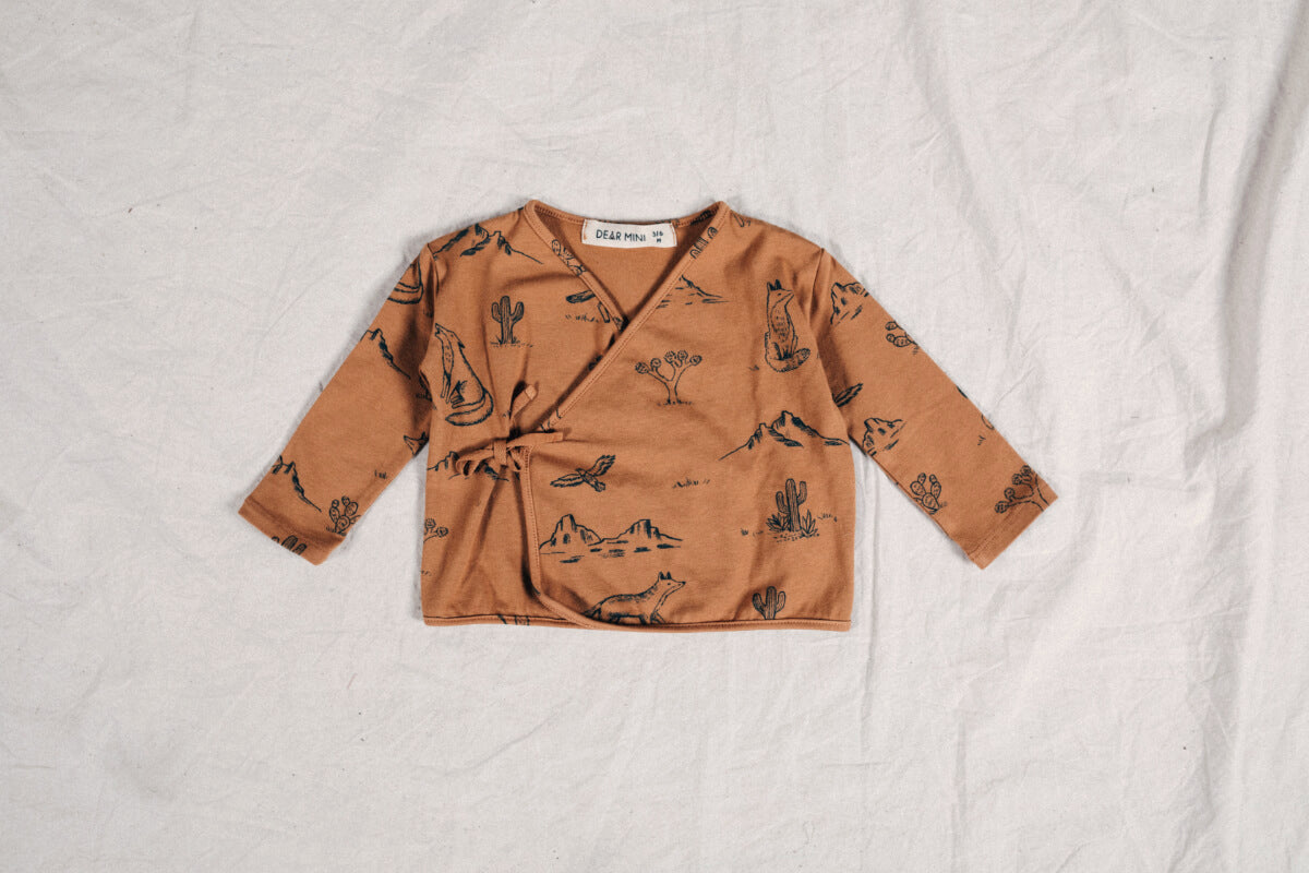 Dear Mini Kimono Arizona Ocher - Newborn Shirt - Bruin2
