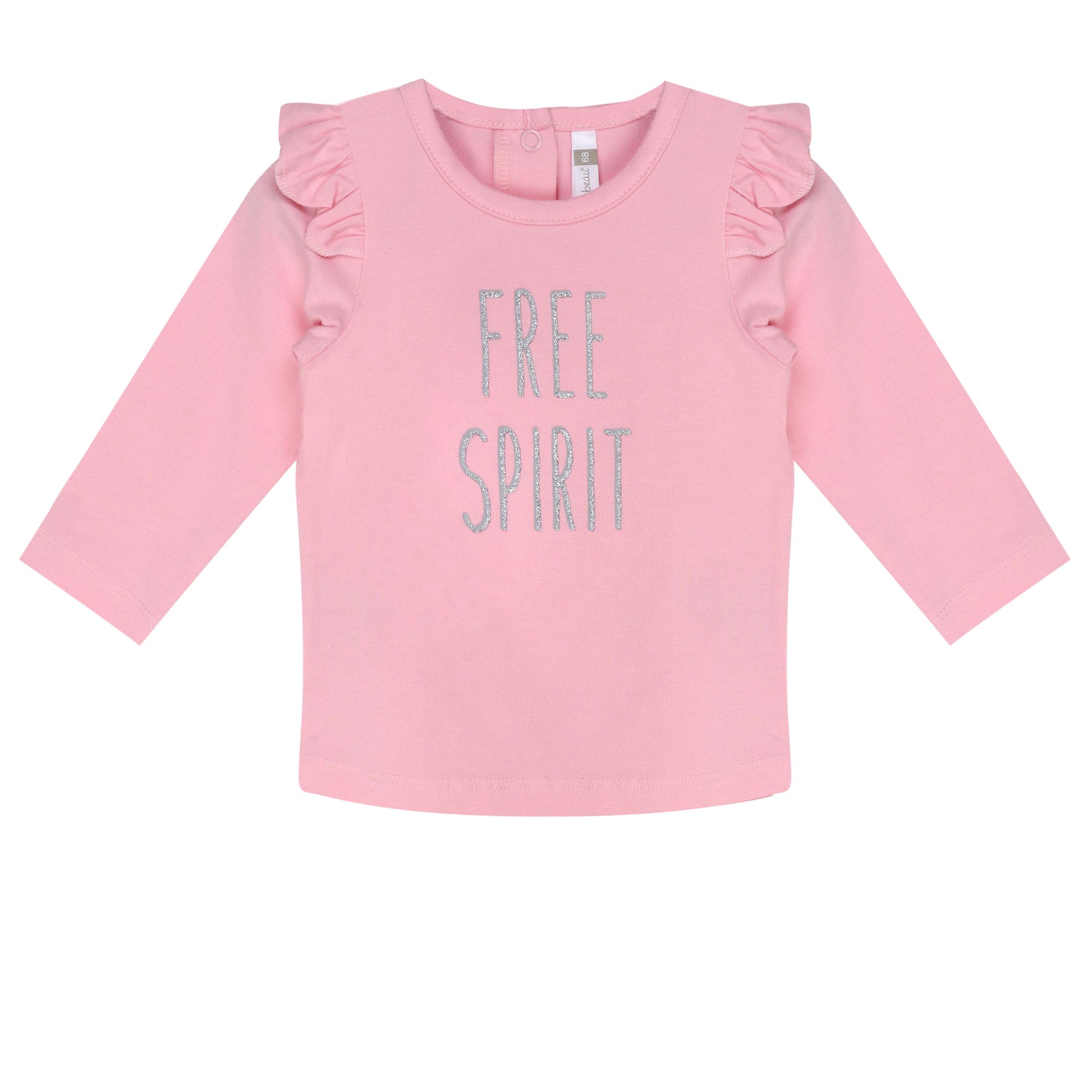 Ducky Beau Longsleeve Candy Pink - Baby Shirtje - Roze1