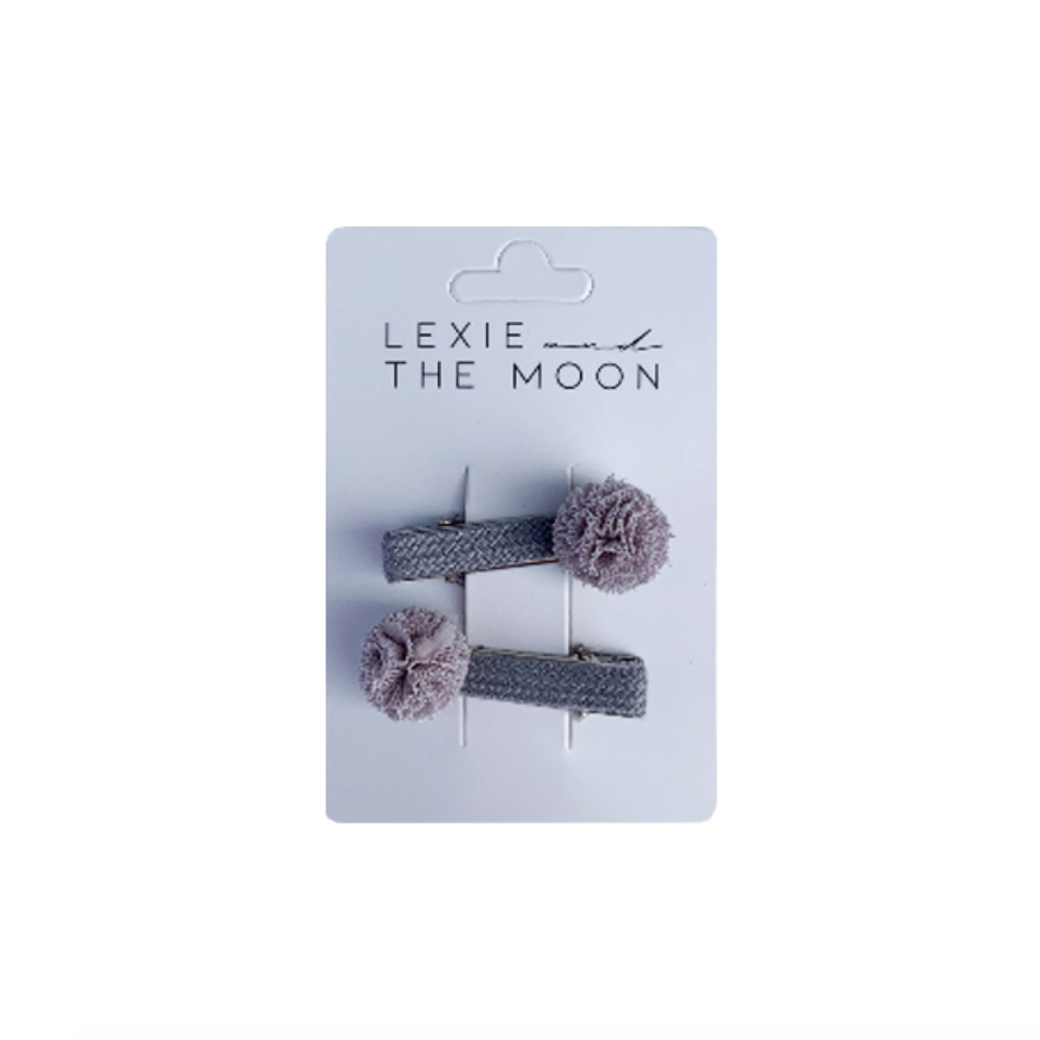 Lexie and the Moon Hair Clip Pom Pom Pale Purple Haarclipjes1
