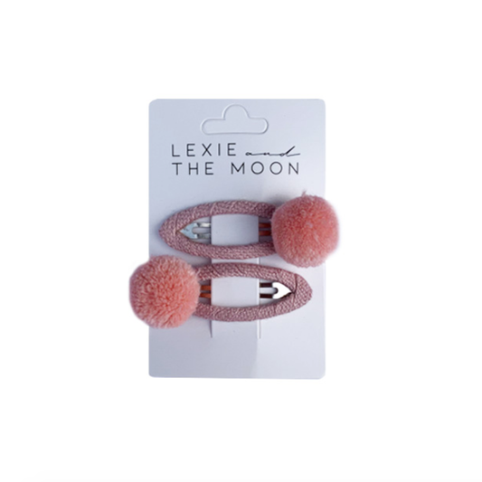 Lexie and the Moon Hair Clip Pom Pom Pink Haarspeldjes Roze1