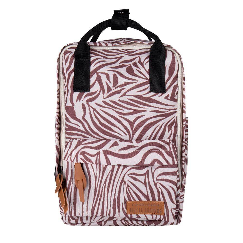 Little Indians Backpack Zebra Brown - Kindertas - Bruin1