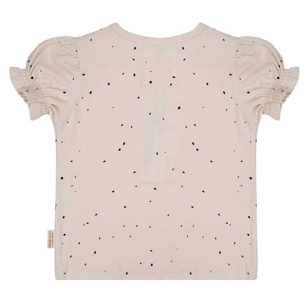 Little Indians Shirt Ruffle Dots - Meisjes Top - Ecru2