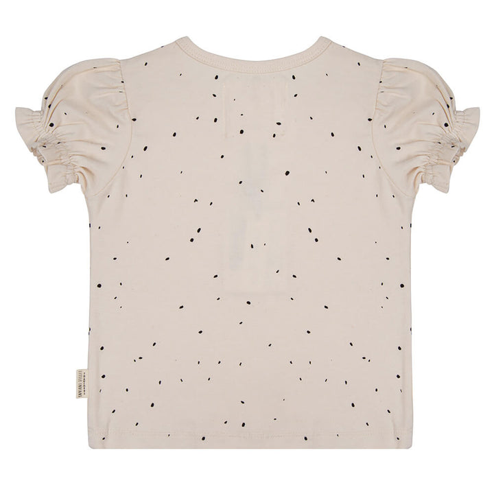 Little Indians Shirt Ruffle Dots - Meisjes Top - Ecru2