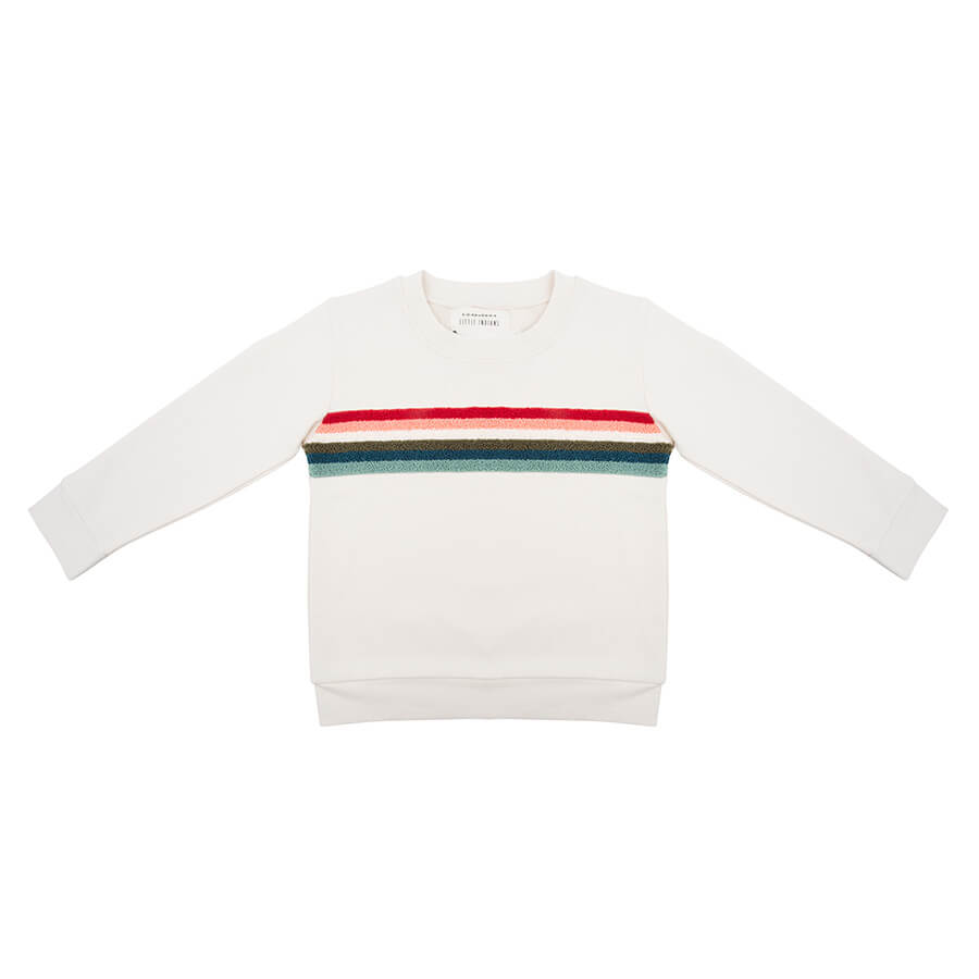 Little Indians Sweater Colourfull Rainbow - Sweater - Ecru1