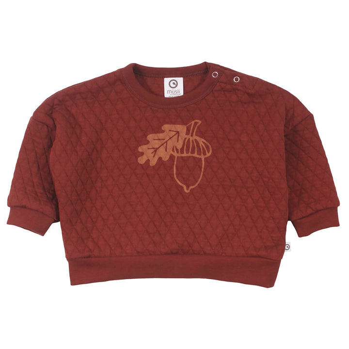 Müsli Acorn Quilt Sweatshirt - Baby Trui - Sweater - Bruin1