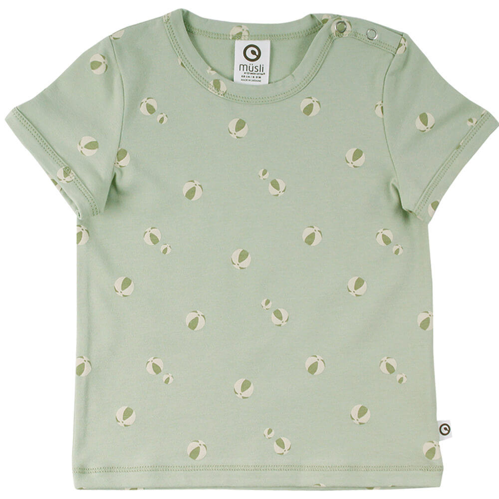 Müsli Beachball Short Sleeve Top - Baby Shirt - Groen1