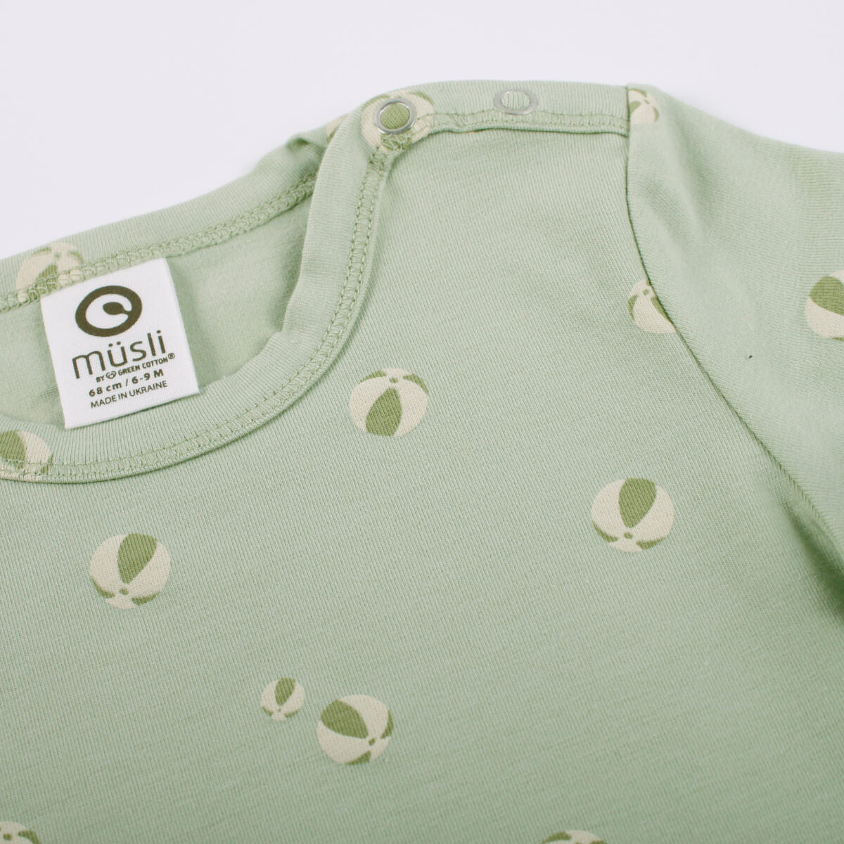 Müsli Beachball Short Sleeve Top - Baby Shirt - Groen3